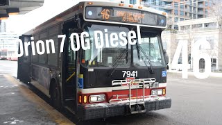 TTC Retired 7941 on Service 46  Orion 7 OG Diesel [upl. by Rinee699]