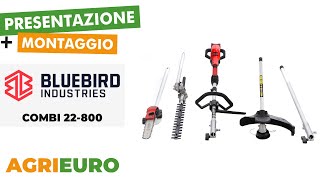 Presentazione e Montaggio del Decespugliatore Blue Bird multifunzione COMBI 22800 [upl. by Vonny200]