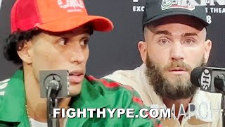 DAVID BENAVIDEZ amp CALEB PLANT ERUPT amp GO AT IT TRADE HEATED WORDS DURING EXPLOSIVE CONFRONTATION [upl. by Orlina]