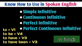 Basic Concept of INFINITIVE in English Grammar  Infinitive Types  Uses Complete English Grammar [upl. by Tertius]