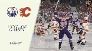 NHL 22 Vintage Edmonton Oilers vs Calgary Flames Dec 27 1986 [upl. by Erminia]