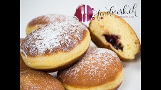 Klassische Berliner Krapfen mit Gelinggarantie  Schritt für Schritt Rezeptvideo [upl. by Oiredised]