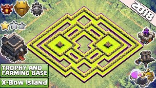 New Town Hall 9 TrophyFarming base  Xbow Island th9 Base COPY LINK  Clash of Clans [upl. by Yelnet]