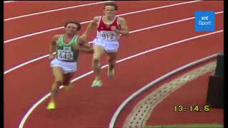 Eamonn Coghlans 1983 World Championship 5000m victory and gold medal ceremony  RTÉ commentary [upl. by Obel571]