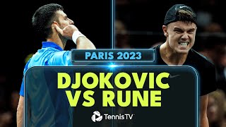 Novak Djokovic vs Holger Rune THRILLER 💪  Paris 2023 Highlights [upl. by Rebel291]