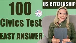 2024 100 Civics Questions and answers in RANDOM Order amp SIMPLEST ANSWERS [upl. by Naejeillib]