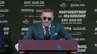 Mayweather vs McGregor Final Press Conference Highlights [upl. by Yllom]