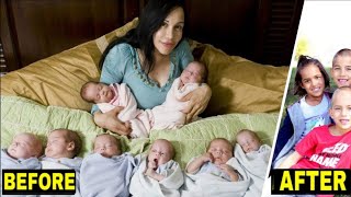 Remember the beautiful octuplets abandoned by their Father See how they live 10 years later [upl. by Annoynek]