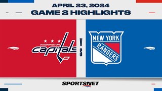 NHL Game 2 Highlights  Capitals vs Rangers  April 23 2024 [upl. by Ceevah]