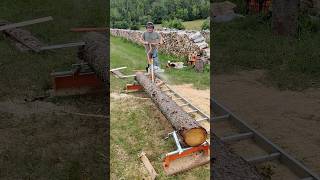 setting up log on Norwood Sawmills PM14 mill [upl. by Weylin]