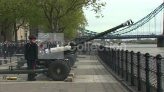 UK GUN SALUTE AT TOWER OF LONDON [upl. by Atteloiv]