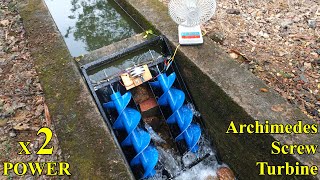 How to make a Turbine using 2 Archimedes screws [upl. by Ayerdna]