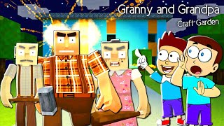 Grandpa and Granny Craft Garden  Android Game  Shiva and Kanzo Gameplay [upl. by Arehc549]