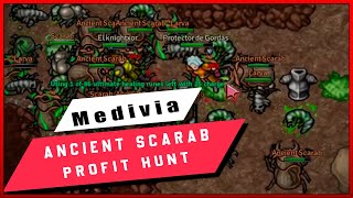 Medivia Online Low Level EK and MS Profit Hunt  Conquering the Ancient Scarabs Plague [upl. by Bunch]