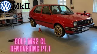 VW Golf Mk2 GL renovering Pt 1 [upl. by Madanhoj]