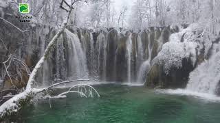 Winter magic of Plitvice Lakes National Park [upl. by Anasor]