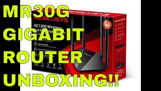 Mr30g Gigabit Wifi Router Unboxing And First Impressions [upl. by Aerdnuahs425]