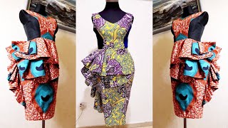 HOW TO MAKE A FLOUNCE PEPLUM DRESS  PENCIL DRESS  PRINCESS DART DRESS  FULLY LINED DRESS [upl. by Ahseekat]