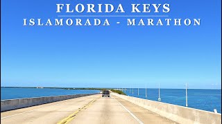 4K Florida Keys Islamorada to Marathon Florida Overseas Highway  Scenic Tropical Driving Tour [upl. by Manda542]