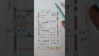 South facing house vastu  South facing house plans as per vastu  South facing 2bhk house plan [upl. by Suryc]