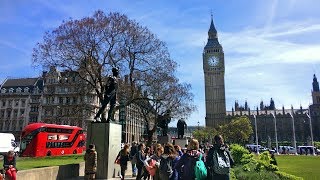 LONDON WALK  Whitehall to Downing Street to Parliament Square  England [upl. by Lilli]