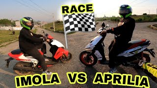 THE DRAG RACE  Aprilia 150 vs Imola 150  POWER TESTGUESS THE WINNER [upl. by Zanas]