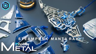 Steampunk Mobula Manta Ray Mechanical 3D Metal  Speed Build  Metal Kit [upl. by Eladroc322]