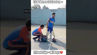 Tilak verma 1st ever international century❤️Sky sportsmanship Moment🥹 shorts cricket [upl. by Milde]