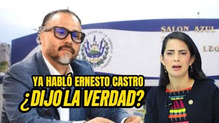 ¿Qué dijo Ernesto Castro sobre los cuestionamientos del pueblo Salvadoreño [upl. by Silden863]