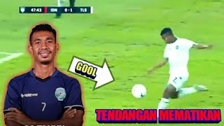 INDONESIA VS TIMORLESTE  RUFINO GAMA GOL 131118 [upl. by Idoj]