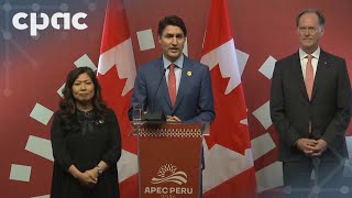 1530 ET  1230 PT PM Trudeau speaks with reporters as APEC summit concludes [upl. by Ungley]