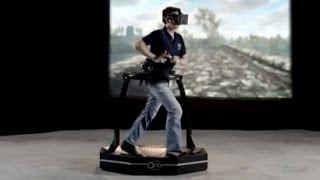 Oculus Rift demo with Virtuix Omni walking platform [upl. by Htederem]