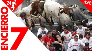 SÉPTIMO ENCIERRO de San Fermín 2024  Toros de José Escolar [upl. by Herrod]