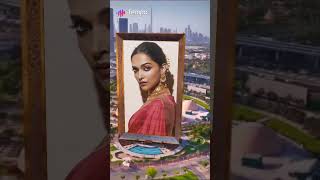 Dubai Frame Painting A Picture Of Deepika Padukone tempoapp subscribe dubaiart [upl. by Kcireddor]