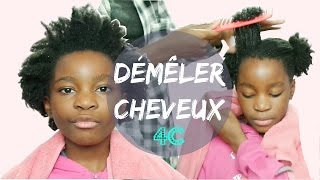 COMMENT DÉMÊLER LES CHEVEUX 4C ENFANTS ET ADULTES   ZÉRO PLEURS [upl. by Upton]