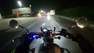 Super Meteor  Versys 650  Ninja 1000 SX  HJG 140 W Foglights  DJI Action 2 Camera Night Review [upl. by Kcirddet45]