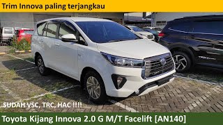 Toyota Kijang Innova 20 G MT AN140 Facelift 2020 review  Indonesia [upl. by Boycey932]