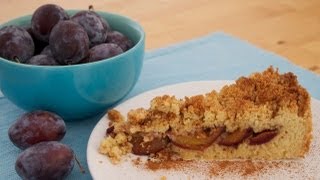 Rezept Zwetschgen  Streuselkuchen  Zwetschgen  Crumble mit Zimt amp Mandeln ♥ Herbst  Dessert ♥ [upl. by Aytac690]