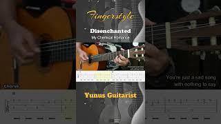 Disenchanted  My Chemical Romance  Fingerstyle Guitar Tutorial  TAB amp Lyrics [upl. by Nahguav]