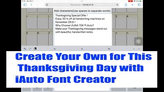 STOP Using Boring Fonts Create Your Own for This Thanksgiving Day with iAuto Font Creator [upl. by Thinia]