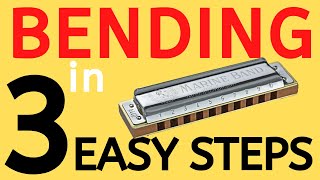 3 EASY Steps to Bending on Harmonica  Beginner Harmonica Lesson [upl. by Cassidy]