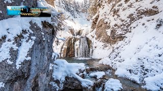 Stuibenfälle Wasserfall im Winter Reutte Austria in 4K [upl. by Margarethe]