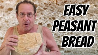 Easy Homemade Peasant Bread Recipe  StepbyStep Tutorial [upl. by Joost721]