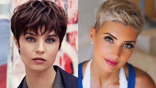 Women Long Pixie Haircut Style Top Trending 2024  wavy hair for short hair  pixie cuts [upl. by Tubb]