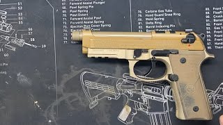 Beretta M9A4 disassembly [upl. by Tenner]