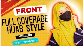 Full coverage hijab tutorial with short hijab 2024hijab tutorial by rushaney [upl. by Anikehs]