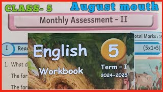 5th Standard August monthly Assessment 2 WORKBOOK ANSWERS [upl. by Norreht]