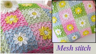 Beautiful Crochet Mesh Pillow 👉Easiest and Cutest Design sara1111Beginners Pattern [upl. by Chafee602]