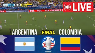 🔴Argentina vs Colombia LIVE  Final Copa América 2024 [upl. by Hazlip]