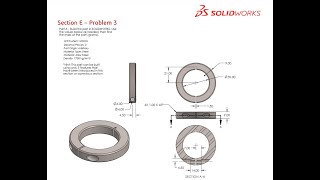 Solidworks CSWA Exam Practice  PART MODELLING  Section E  3 [upl. by Innes]